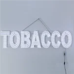 LED Sign: Tobacco PCB Sign (9x38 Inch with Switch) (White) | Sign Yeti