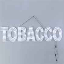 LED Sign: Tobacco PCB Sign (9x38 Inch with Switch) (White) | Sign Yeti