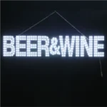LED Sign: Beer & Wine PCB Sign (30x7 Inch with Switch) | Sign Yeti