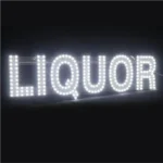 LED Sign: Liquor PCB Sign (30x8 Inch with Switch) (White) | Sign Yeti