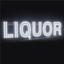 LED Sign: Liquor PCB Sign (30x8 Inch with Switch) (White) | Sign Yeti