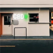 LED Sign: CBD+ PCB Sign (10x30 Inch with Switch) (Inside White + Outside Green) | Sign Yeti