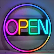 Neon Sign: Round Open Neon Sign (50 cm) | Sign Yeti