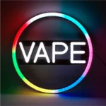 Neon Sign: Round Vape Neon Sign (50 cm) | Sign Yeti